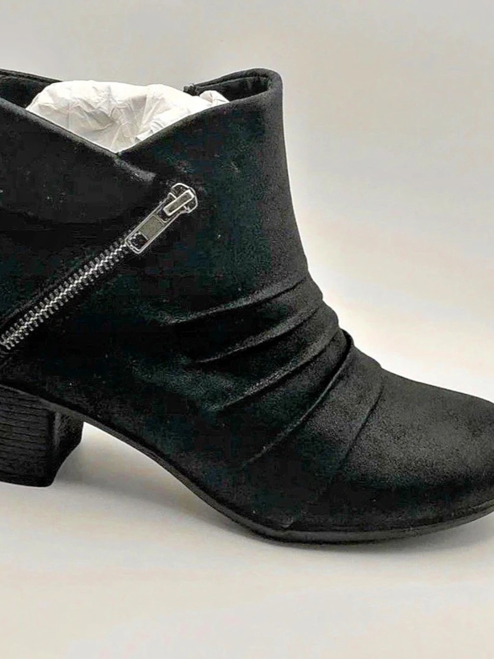 Ruiee Ankle Boots For Women Chunky Heeled Booties Fashion Comfort Round